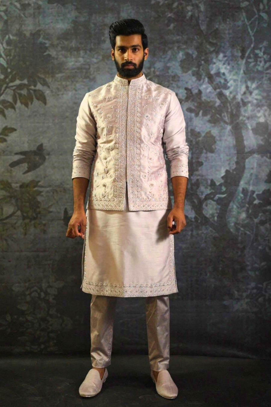 Purple Waistcoat Kurta