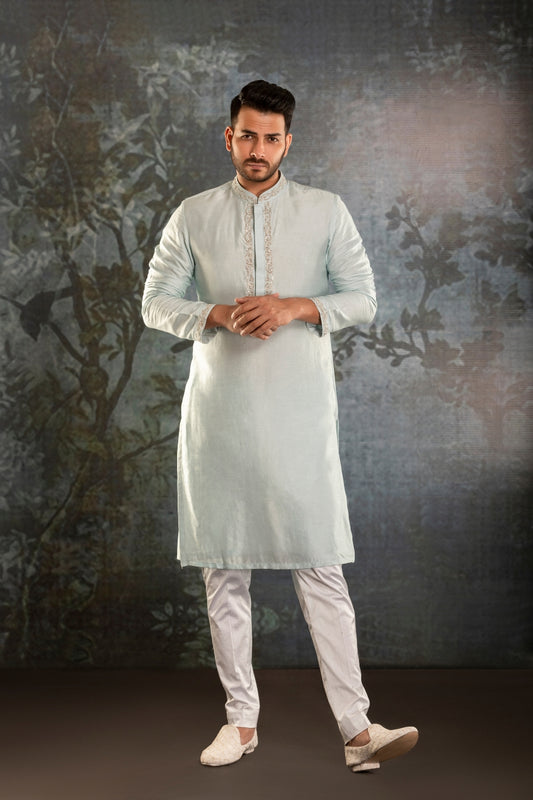 Blue Waistcoat Kurta