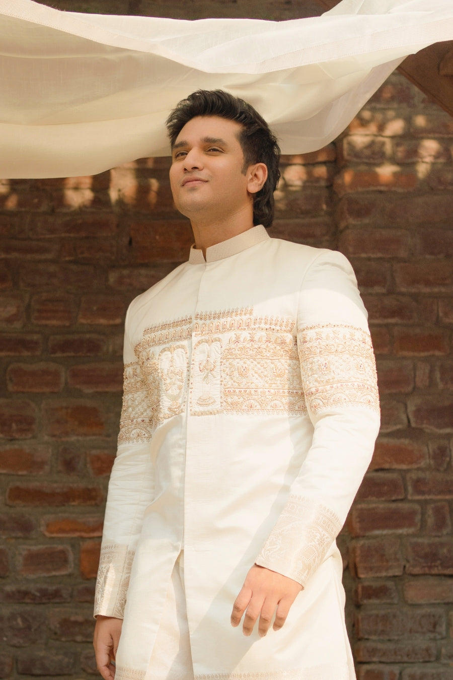 Ivory Royal Embroidered Sherwani