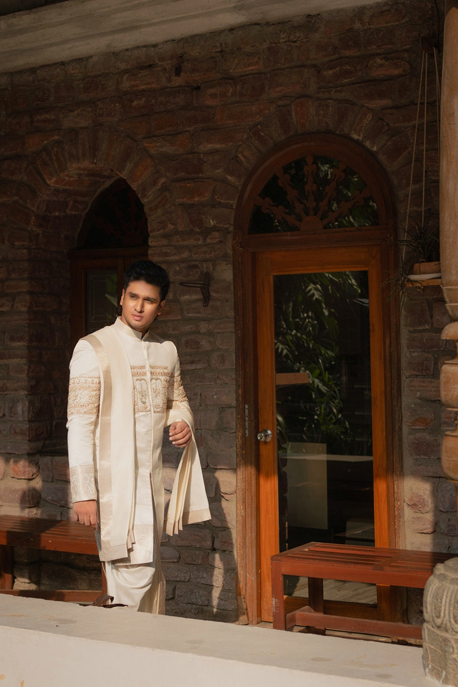 Ivory Royal Embroidered Sherwani