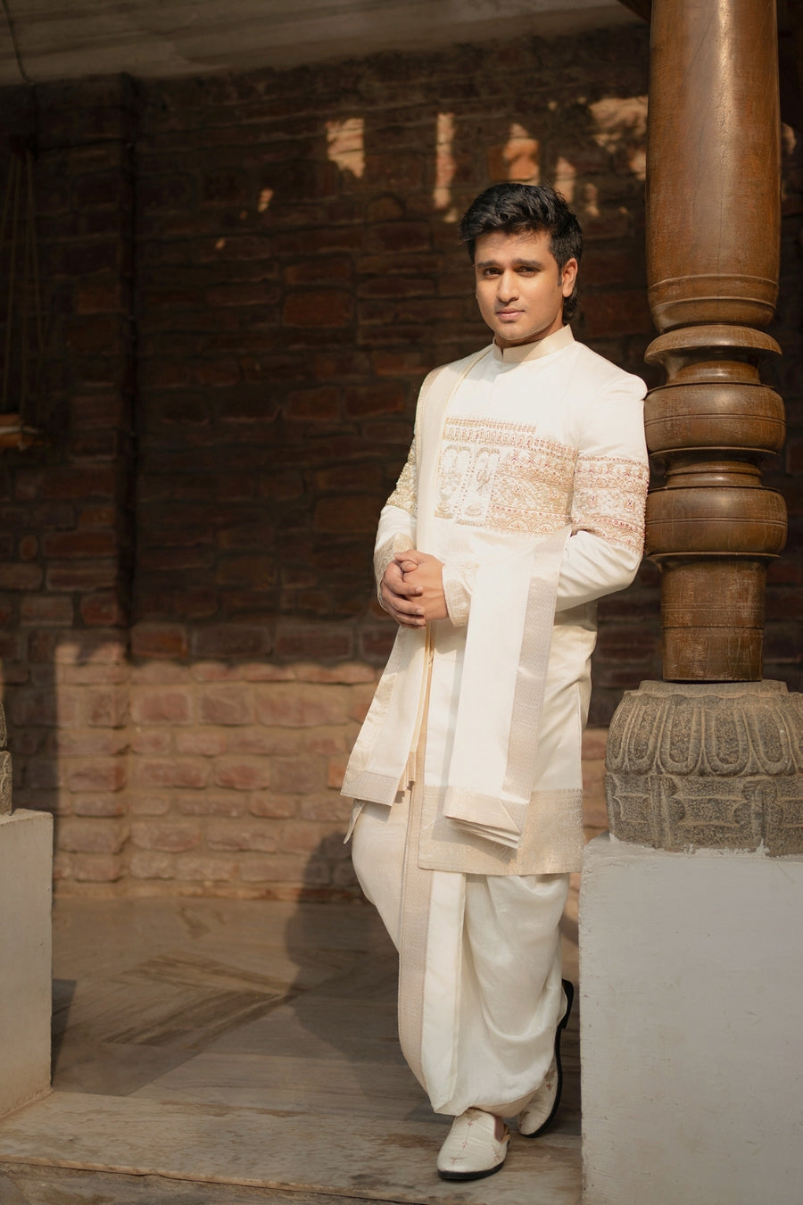 Ivory Royal Embroidered Sherwani