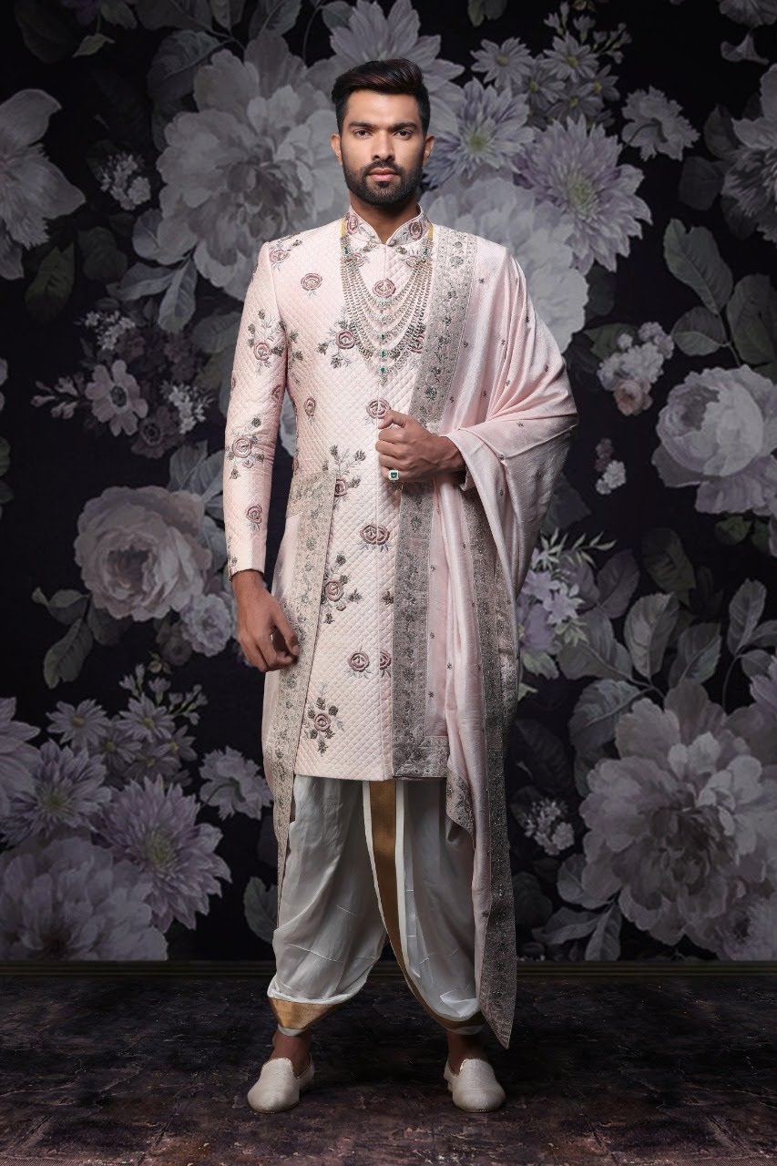 Powder Pink Sherwani